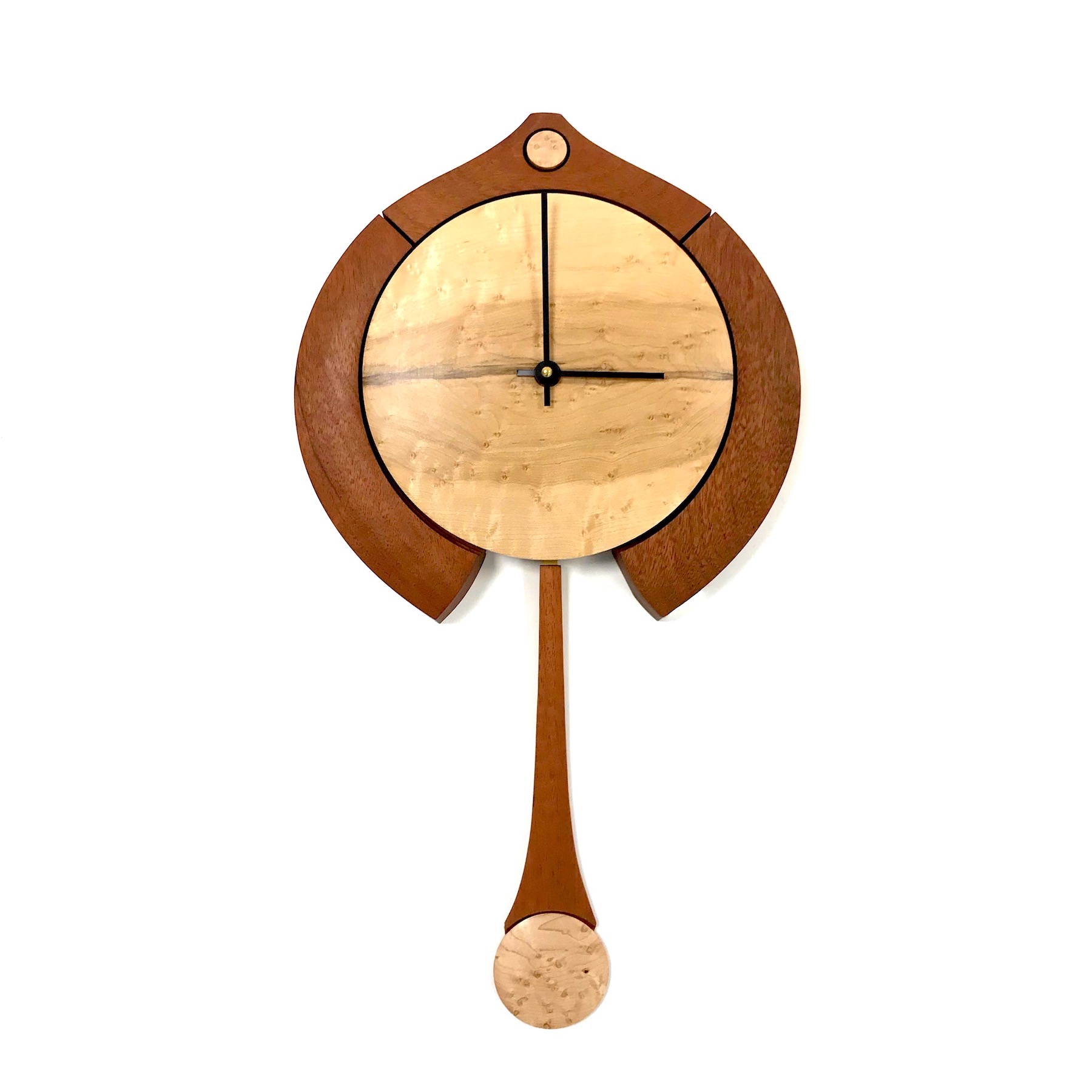 Wall Clock 'Cherry + Birdseye Maple' ShopOne RIT